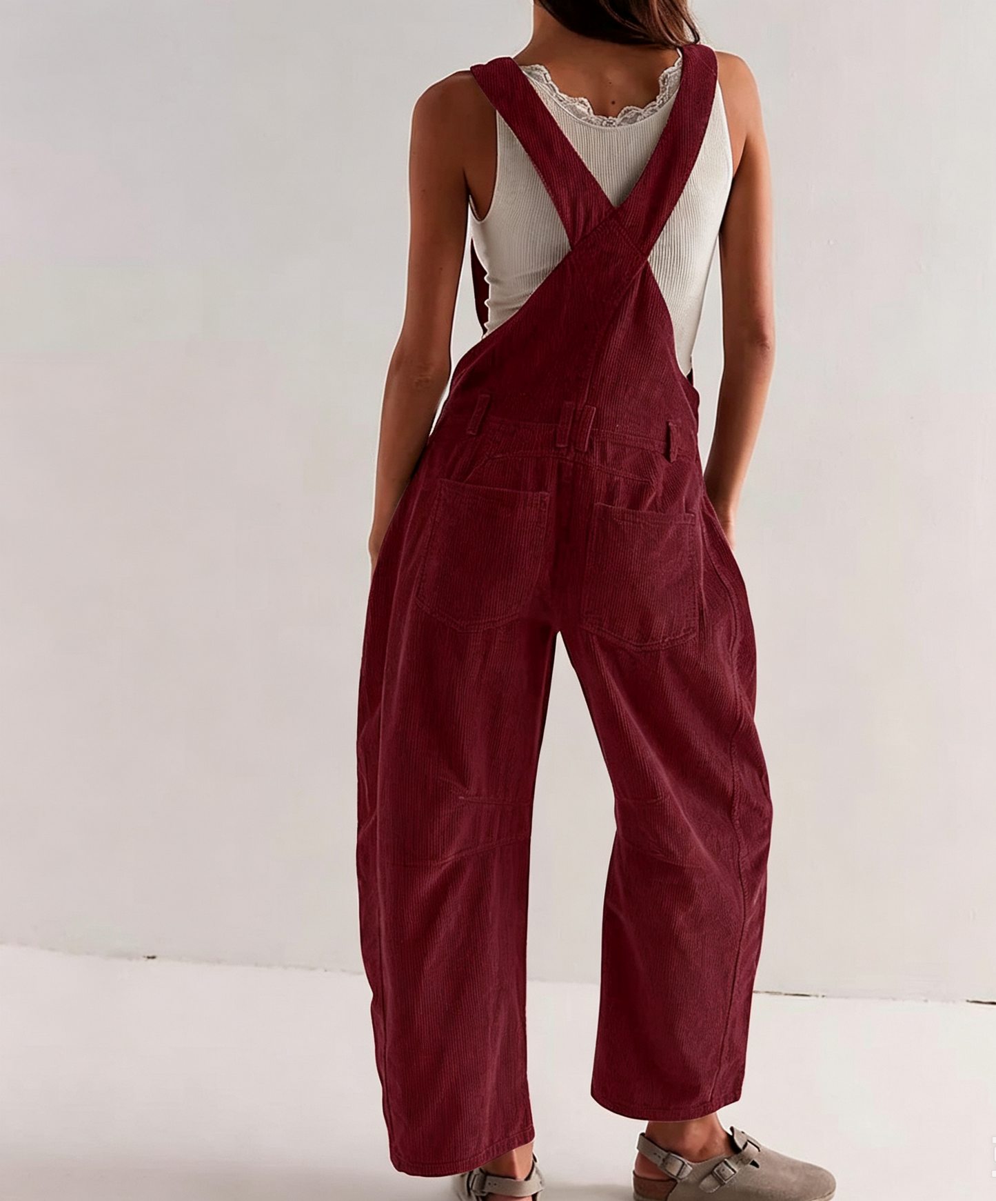 VVZ Loose-fitting corduroy overalls
