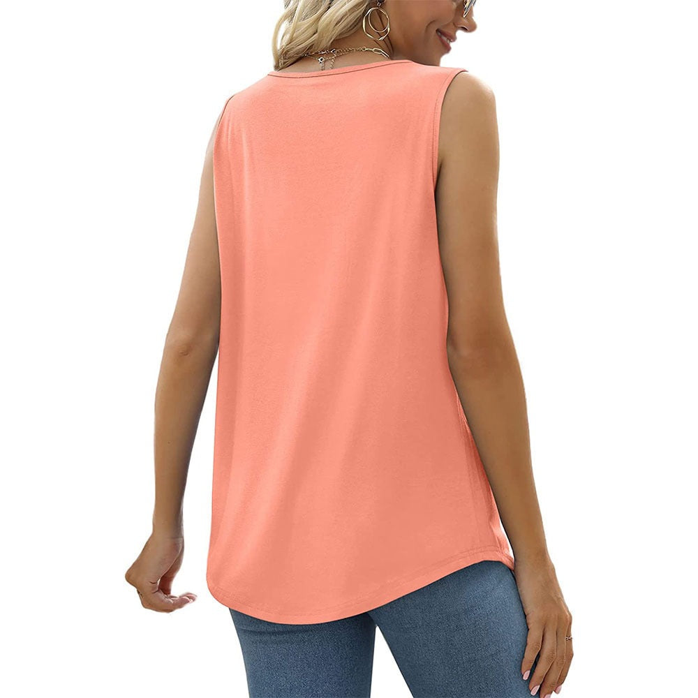 VVZ Women's cute camisole, loose and casual summer U-neck sleeveless