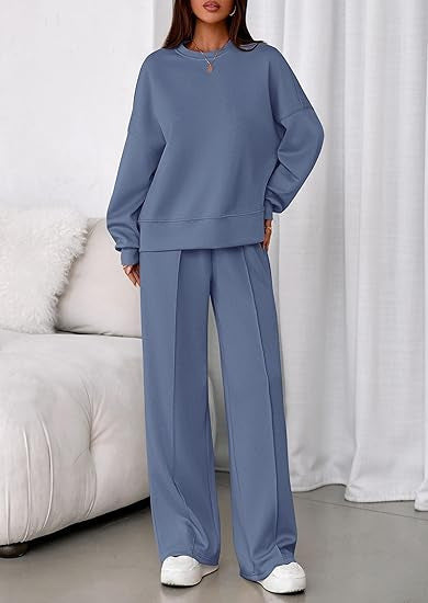 VVZ Long-sleeve sweatshirt and straight-leg drawstring pants