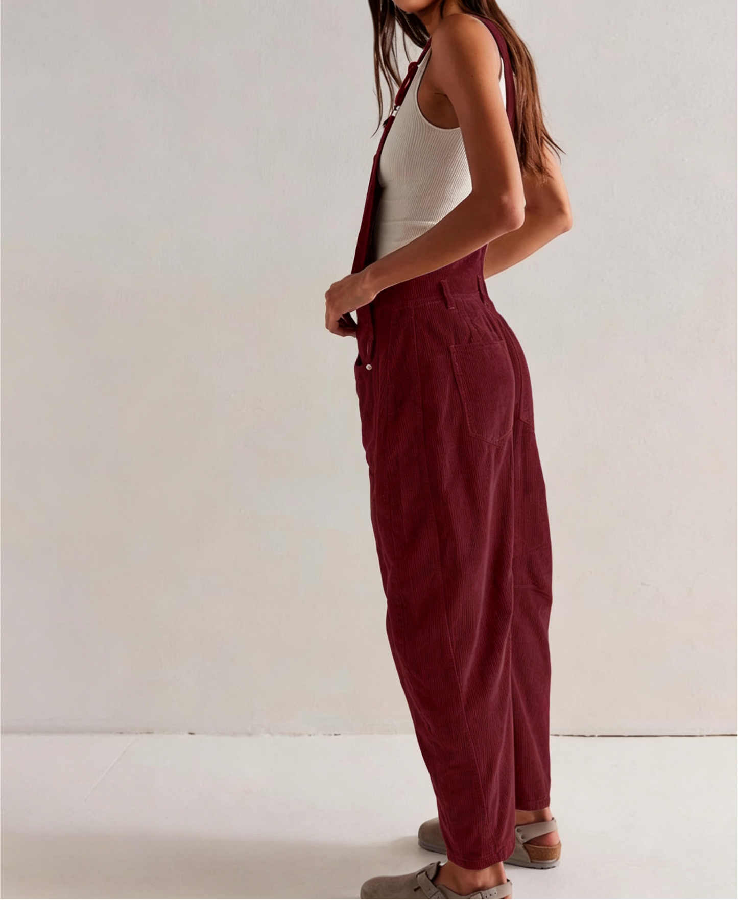 VVZ Loose-fitting corduroy overalls