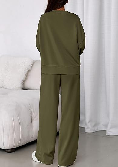 VVZ Long-sleeve sweatshirt and straight-leg drawstring pants