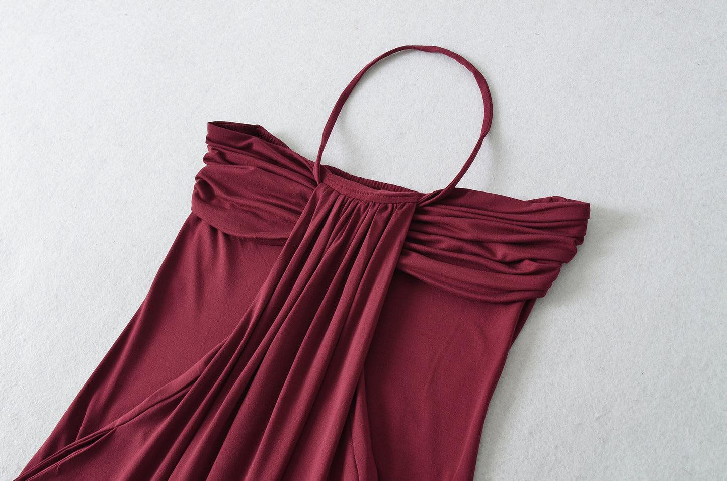 VVZ Halter-neck backless maxi dress with ties