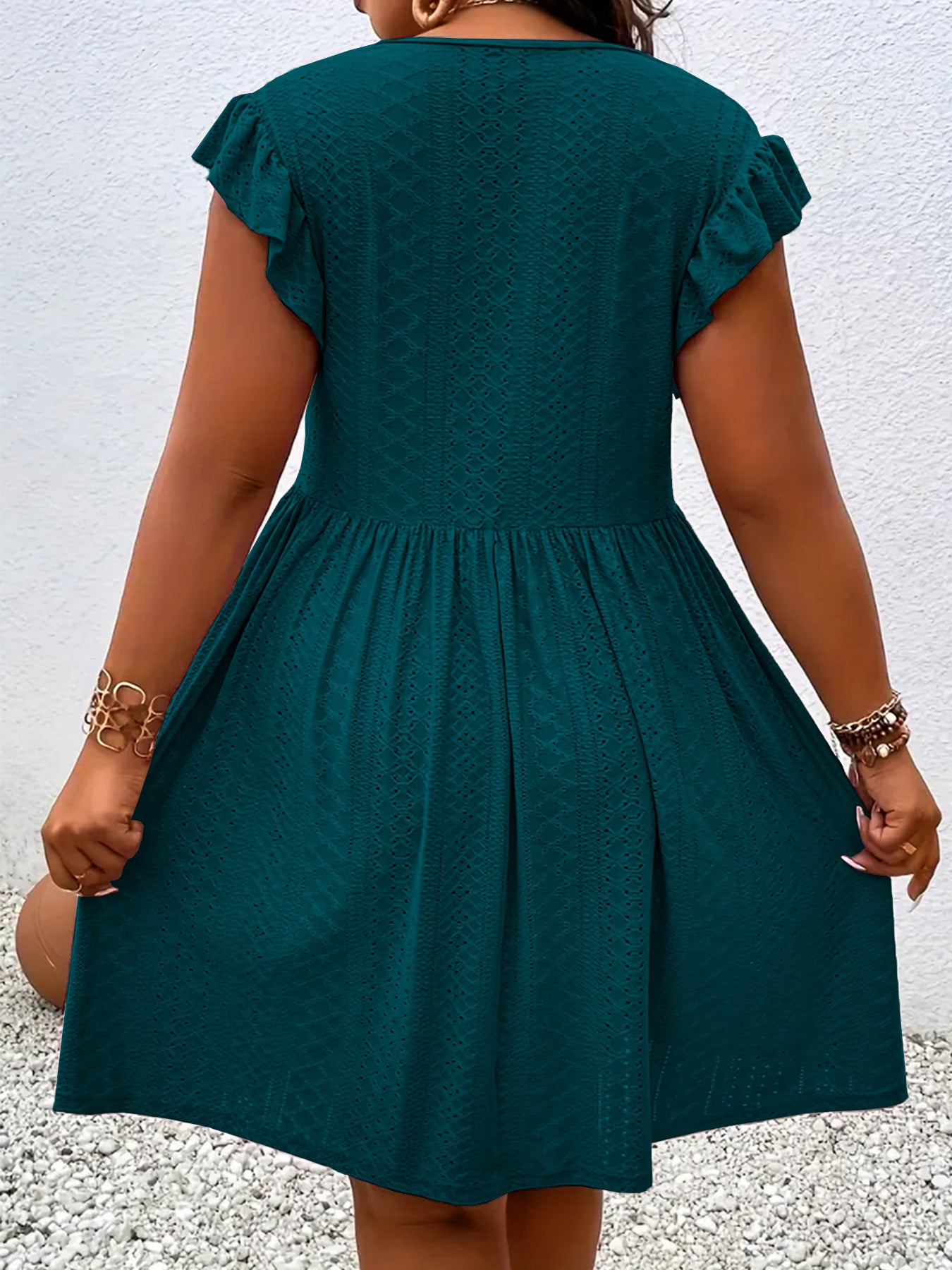 VVZ Solid-Color Cutout Dress