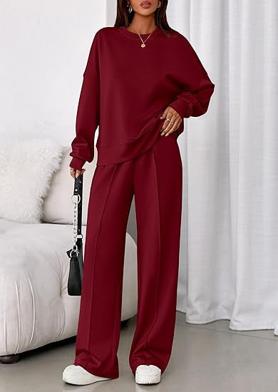 VVZ Long-sleeve sweatshirt and straight-leg drawstring pants