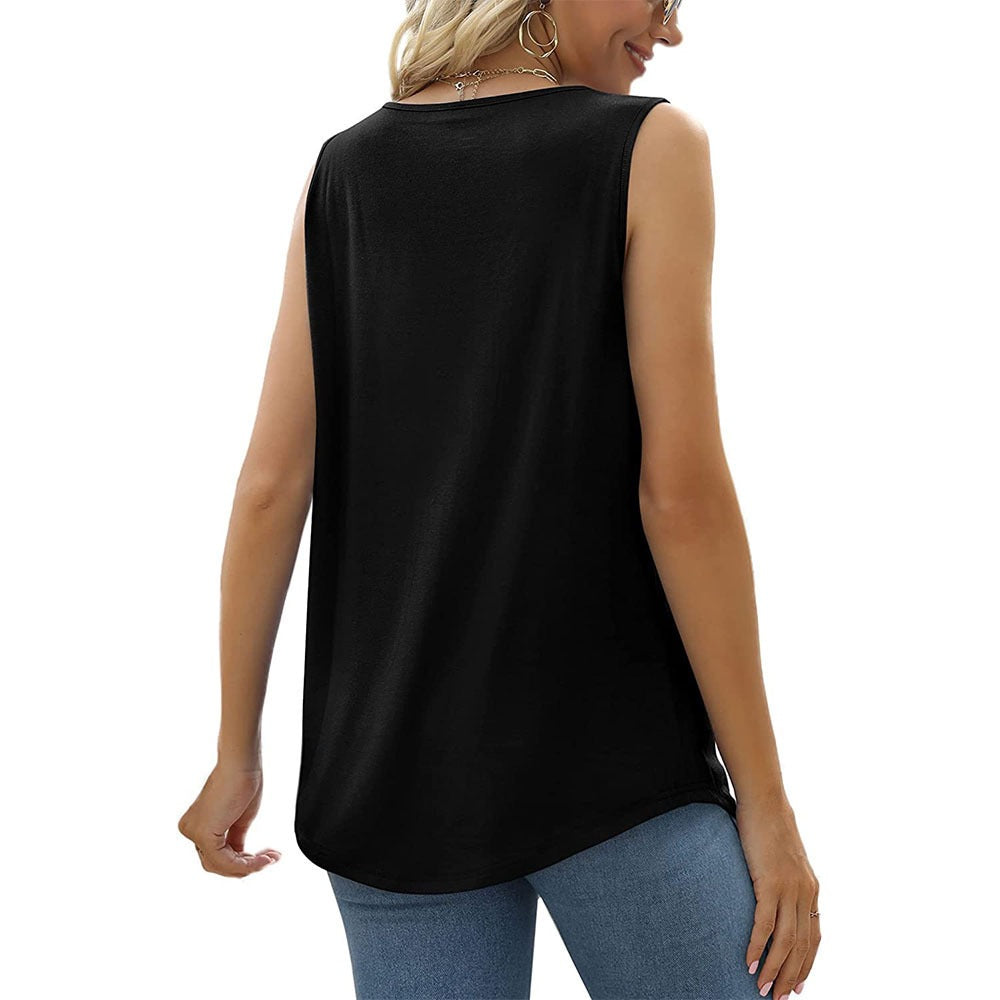 VVZ Women's cute camisole, loose and casual summer U-neck sleeveless