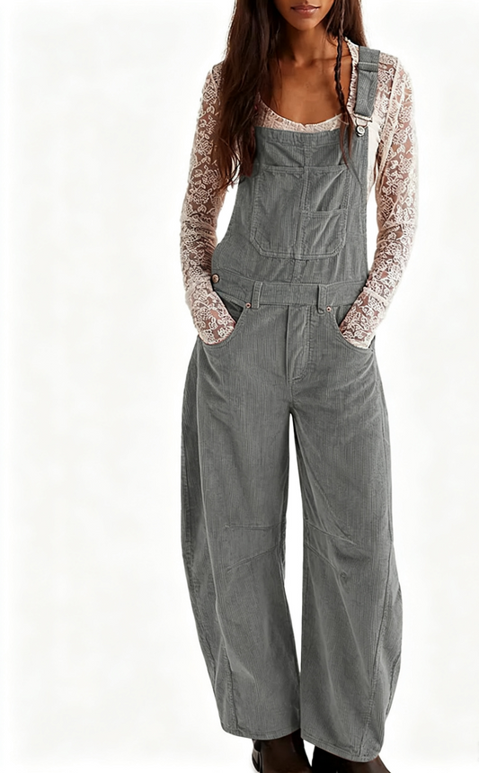 VVZ Loose-fitting corduroy overalls