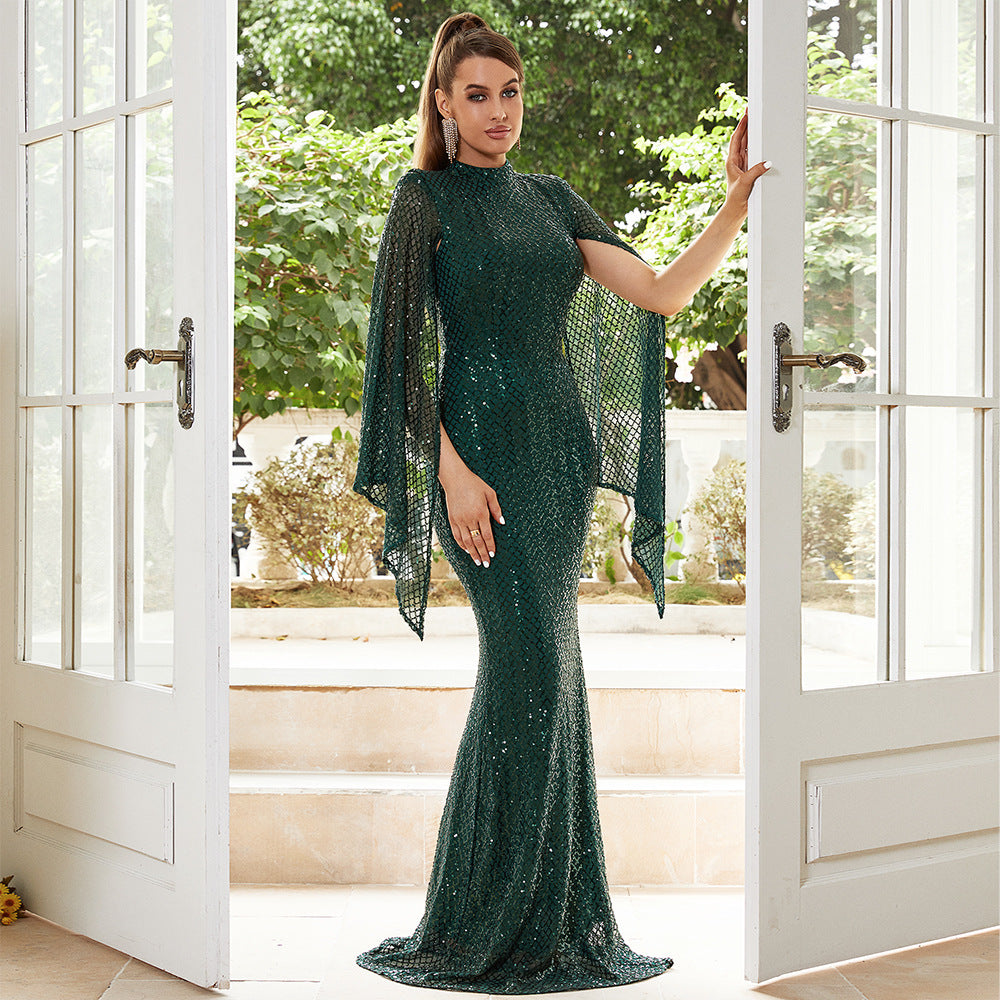 VVZ Women's Long-Sleeve Sexy Long Evening Gown