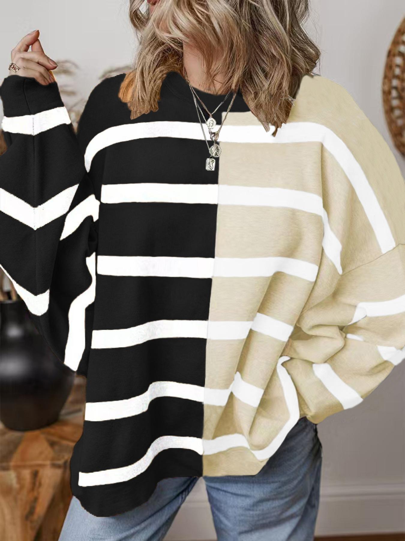 VVZ Womens Striped Pullover Sweater
