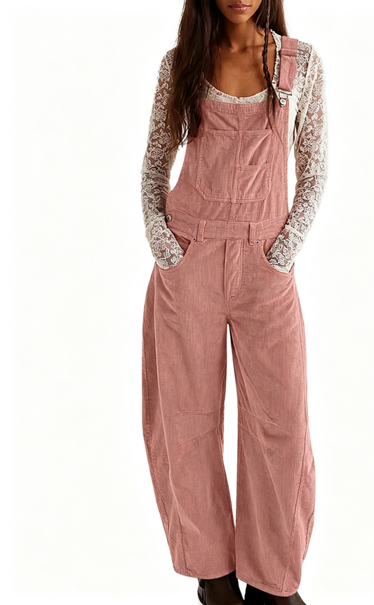 VVZ Loose-fitting corduroy overalls