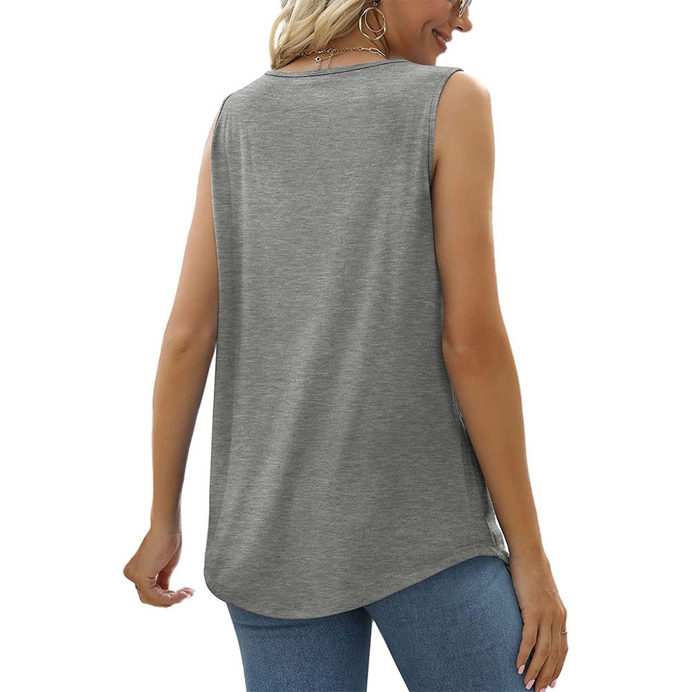 VVZ Women's cute camisole, loose and casual summer U-neck sleeveless