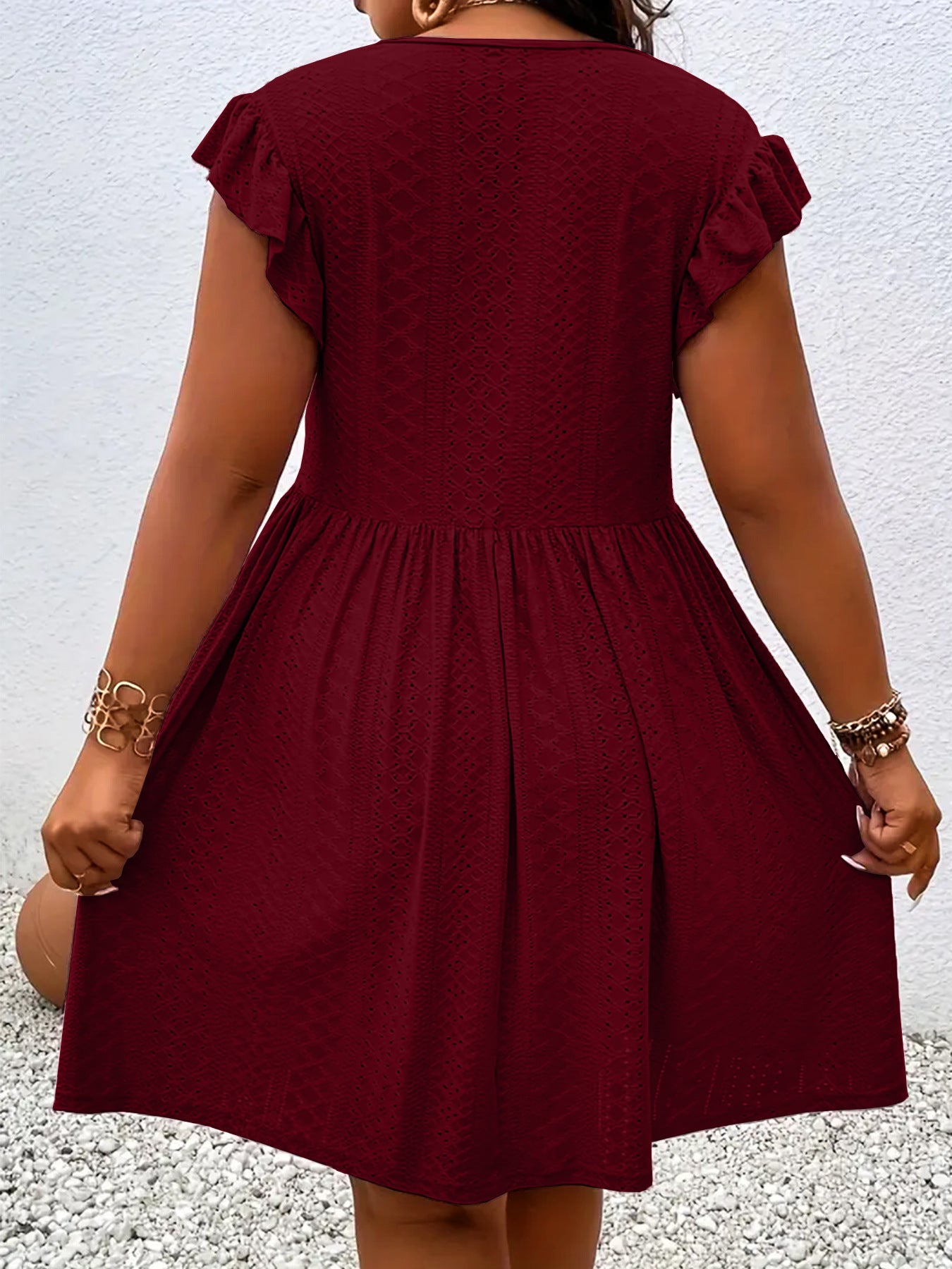 VVZ Solid-Color Cutout Dress