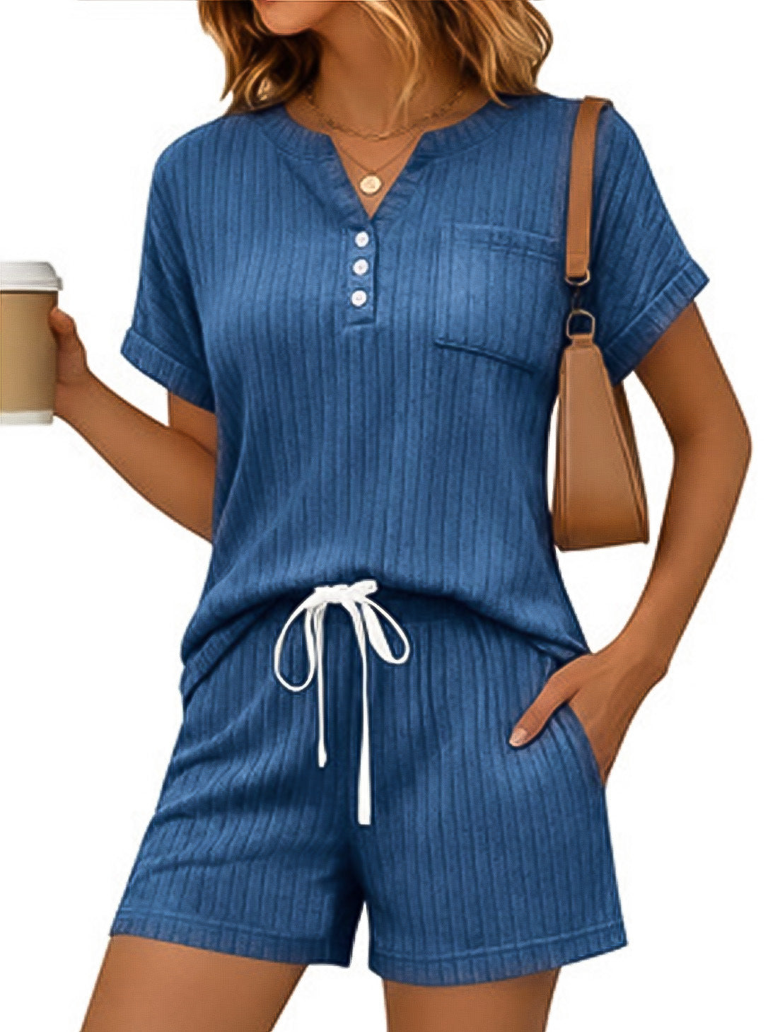 VVZ Women's Summer Two-Piece Shorts Set