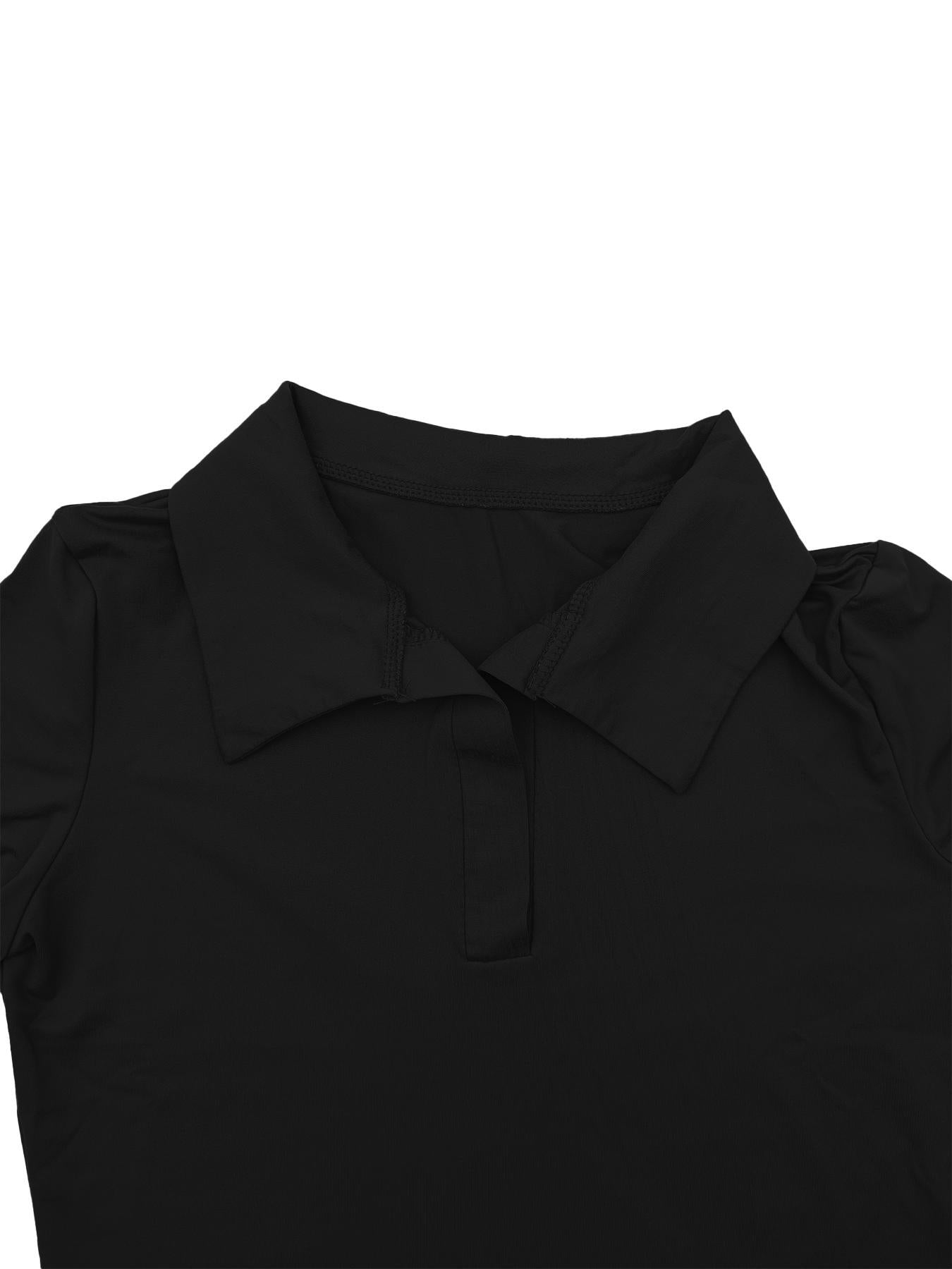VVZ Women's Solid-Color Slim-Fit Collared Dress