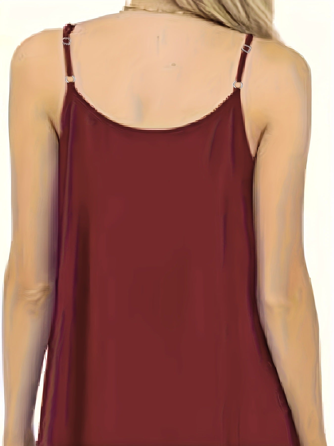 VVZ Solid-Color Ruched Round-Neck Cami Top