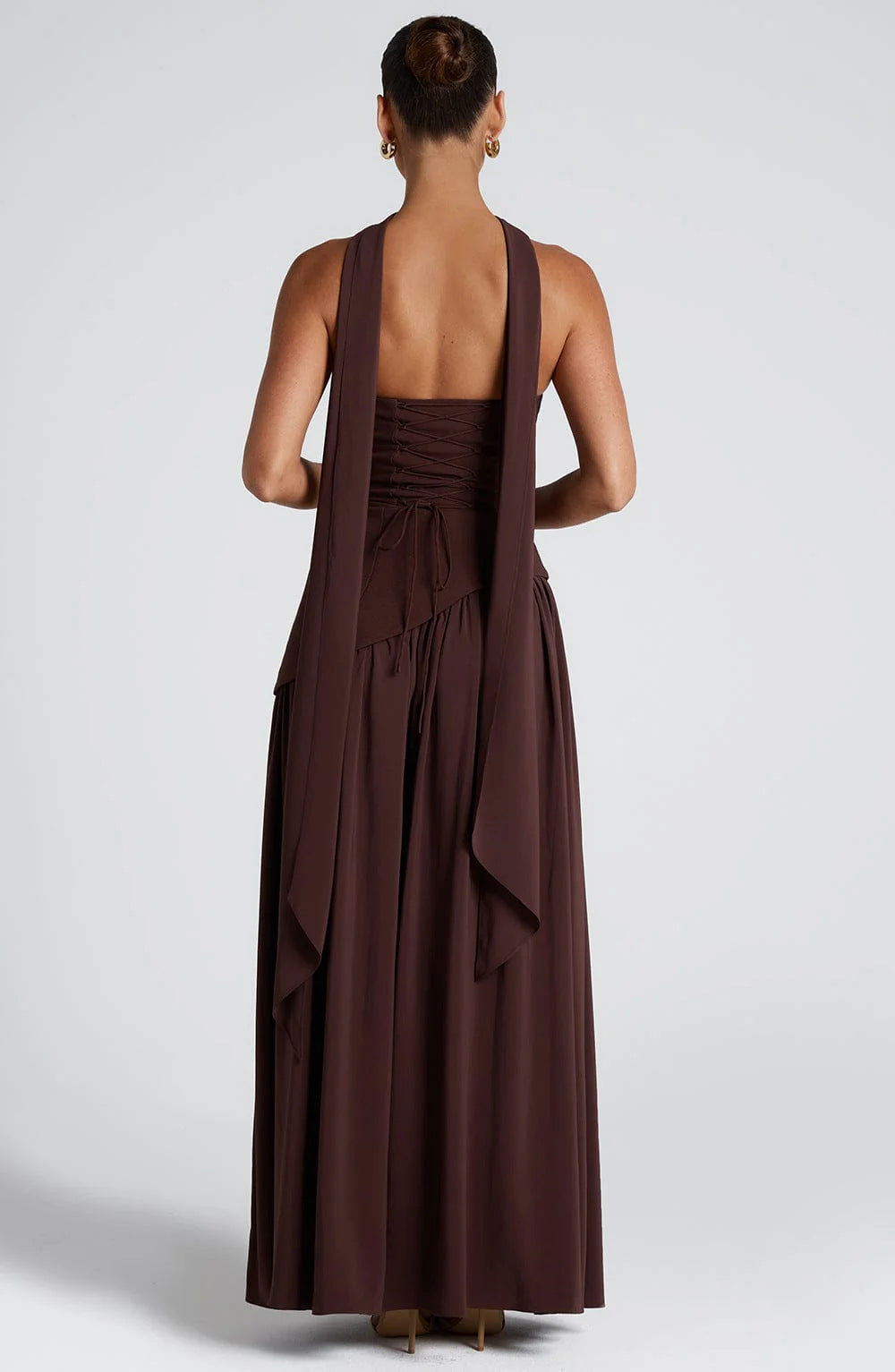 VVZ Women's Solid-Color Strapless Slit Dress
