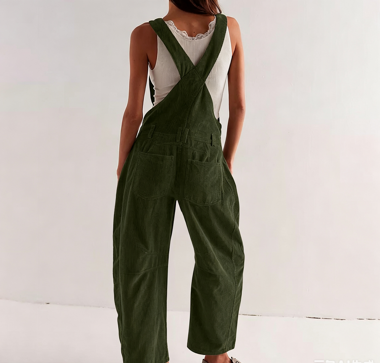 VVZ Loose-fitting corduroy overalls