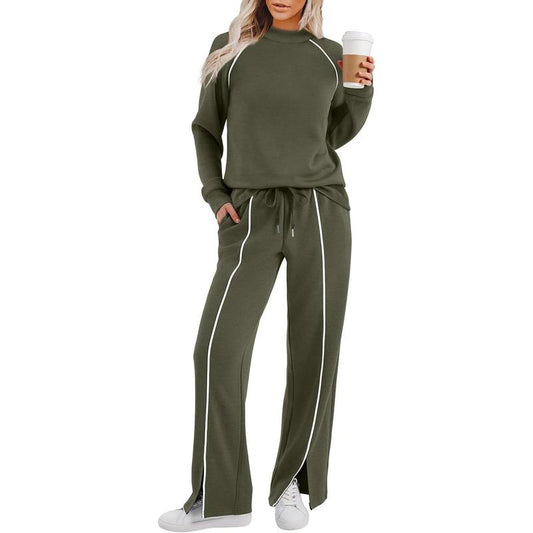 VVZ Women's 2 Piece Lounge Set  Wide Leg Pant Matching Sets