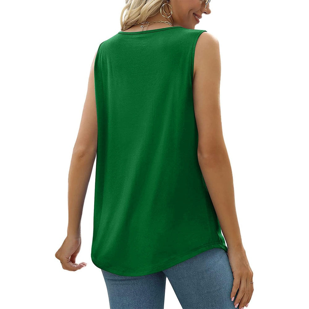 VVZ Women's cute camisole, loose and casual summer U-neck sleeveless