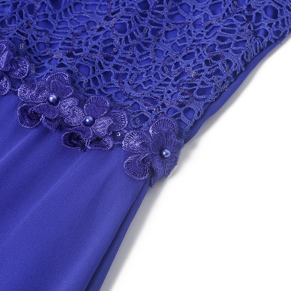 VVZ Heavily Embellished Lace and Chiffon Dress
