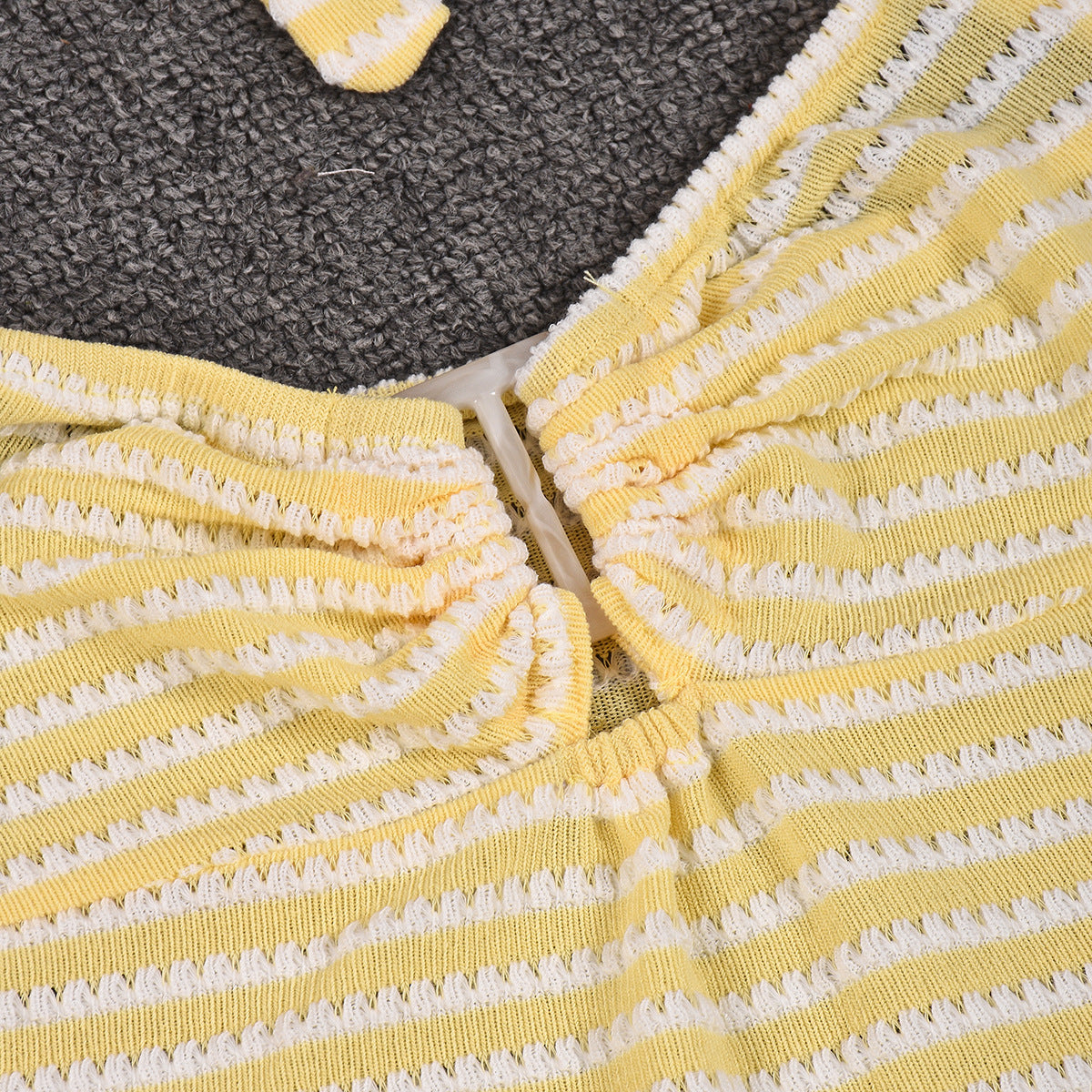 VVZ Textured Striped Halter Top
