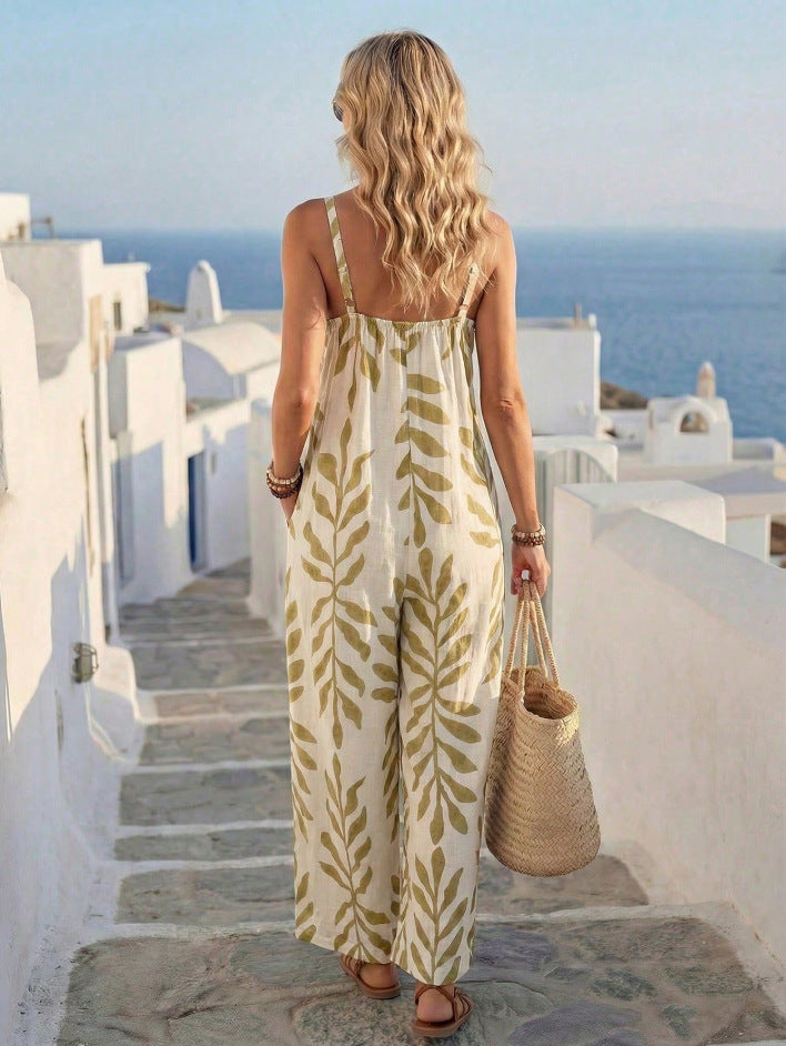 VVZ Sleeveless Wide-Leg Romper — Beach & Vacation Style