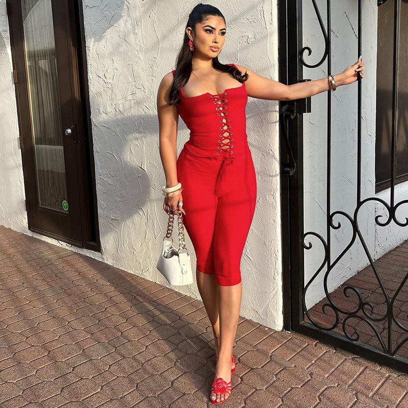 VVZ Waist-cinching Pant Suit
