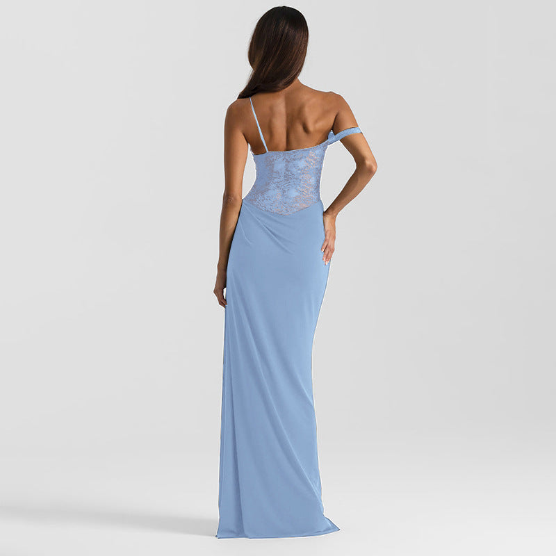 VVZ Women's Sexy Slim-Fit Lace Sleeveless Dress with Spaghetti Straps