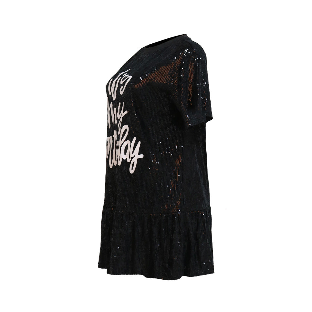 VVZ Round-Neck Short-Sleeve Dress