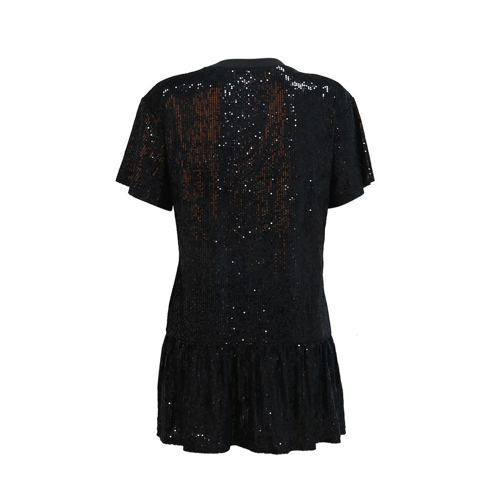 VVZ Round-Neck Short-Sleeve Dress