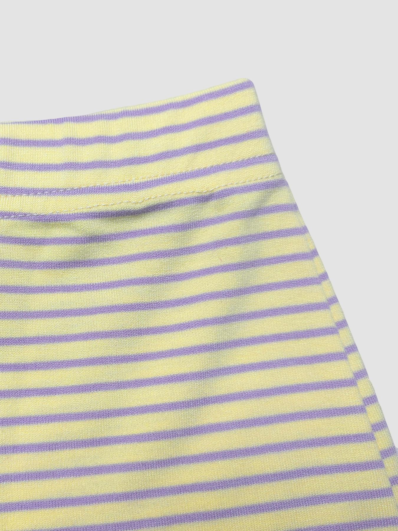 VVZ Two-piece Set Women's Striped Print Crop Tee