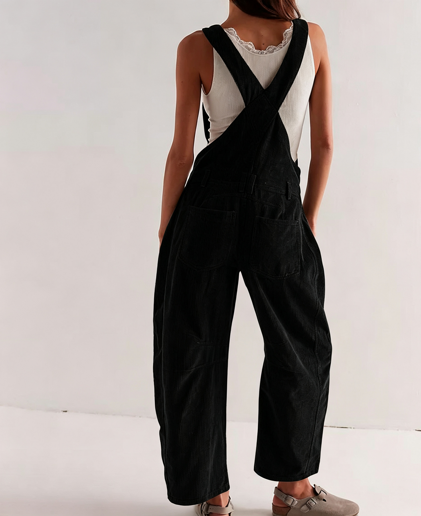 VVZ Loose-fitting corduroy overalls