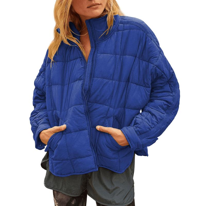 VVZ women's quilted short cotton jacket with zipper and pockets