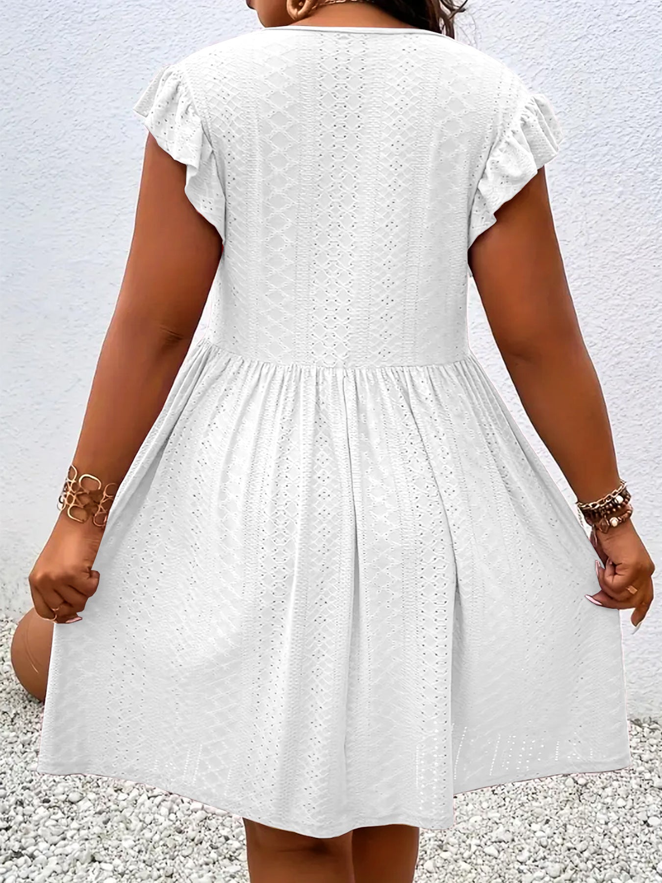 VVZ Solid-Color Cutout Dress