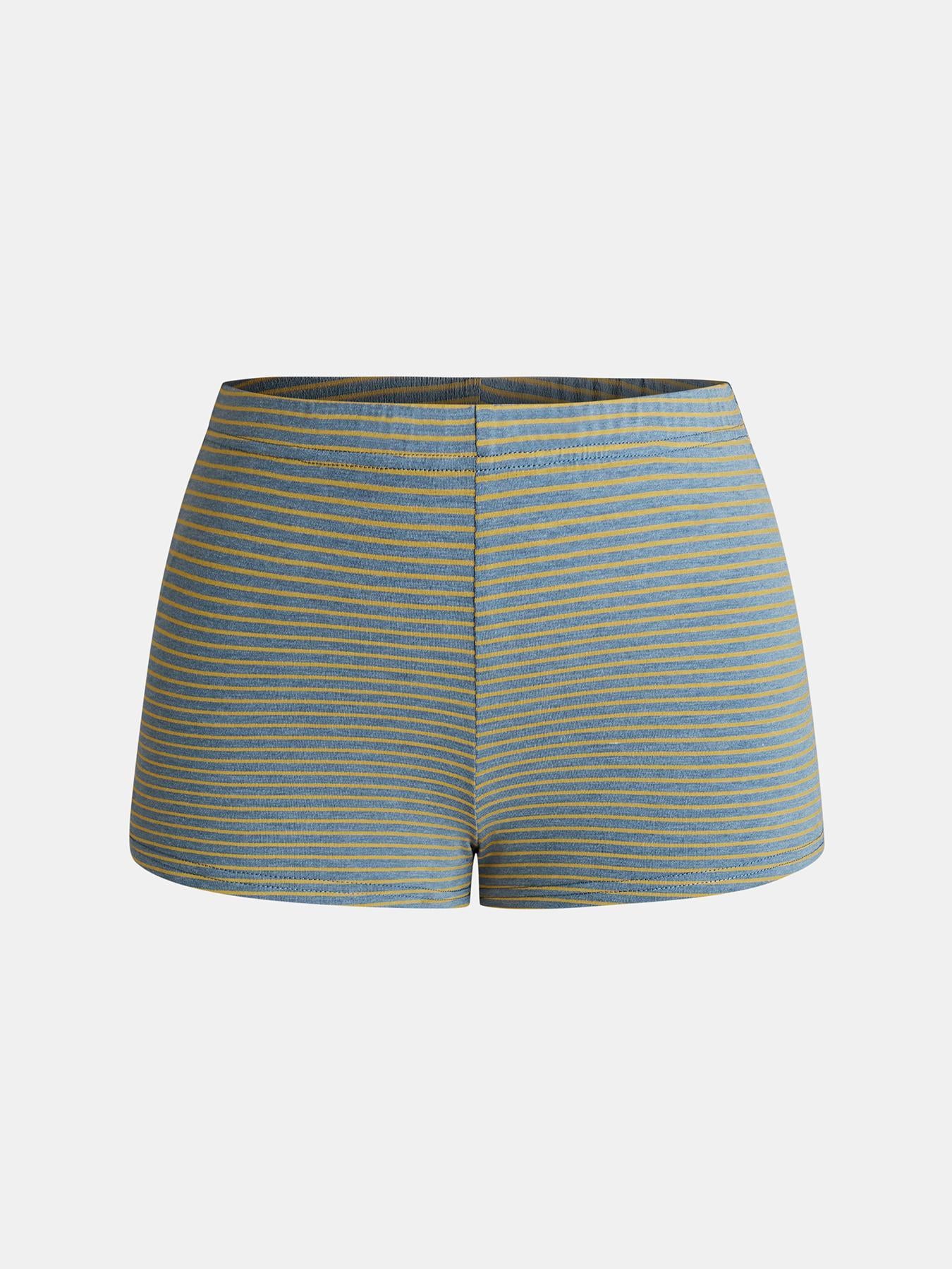VVZ Two-piece Set Women's Striped Print Crop Tee