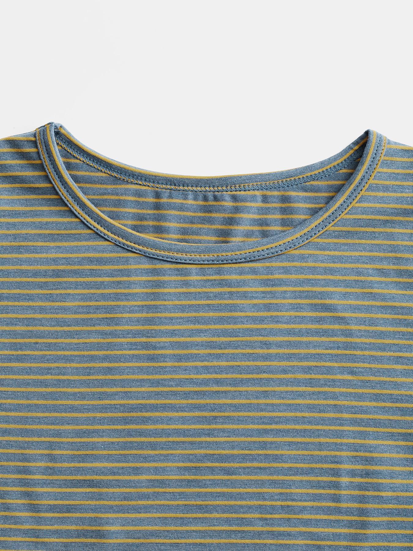 VVZ Two-piece Set Women's Striped Print Crop Tee