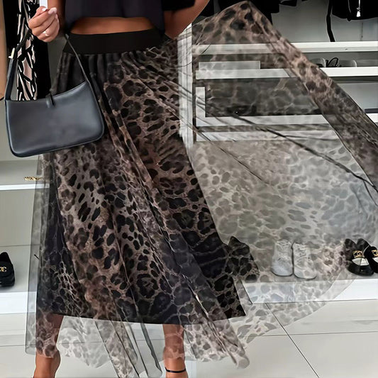 VVZ Women's Leopard-Print Maxi Dress