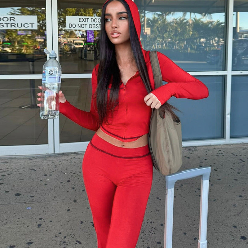 VVZ Women Casual Long Sleeve Top & Trousers