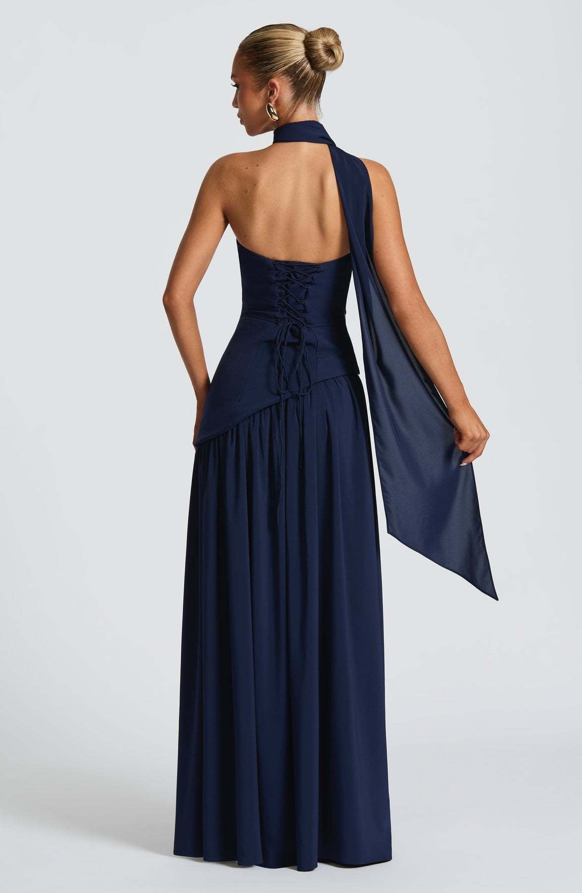 VVZ Women's Solid-Color Strapless Slit Dress