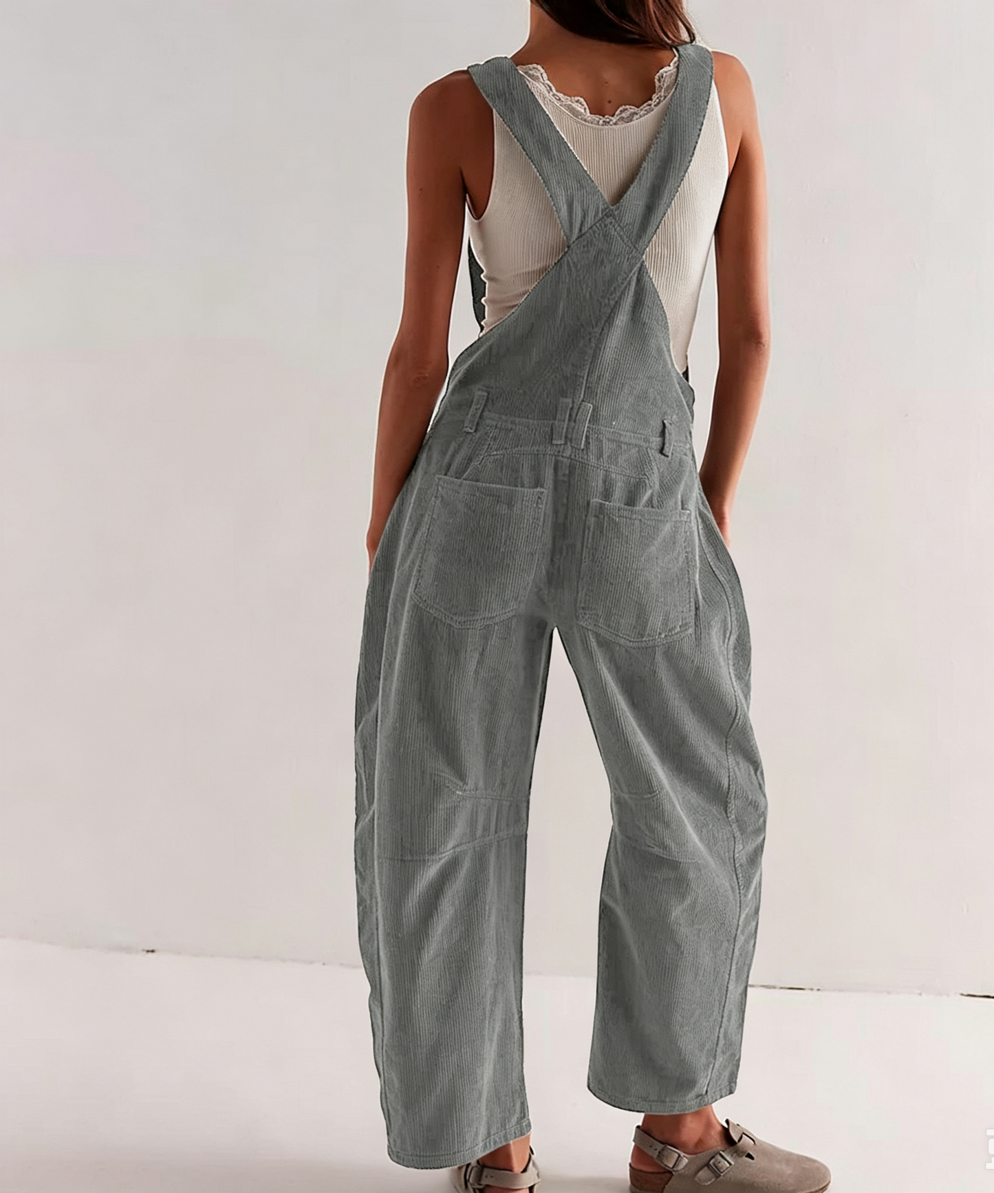 VVZ Loose-fitting corduroy overalls