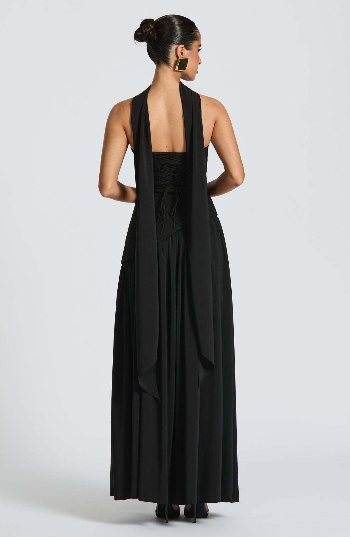 VVZ Women's Solid-Color Strapless Slit Dress