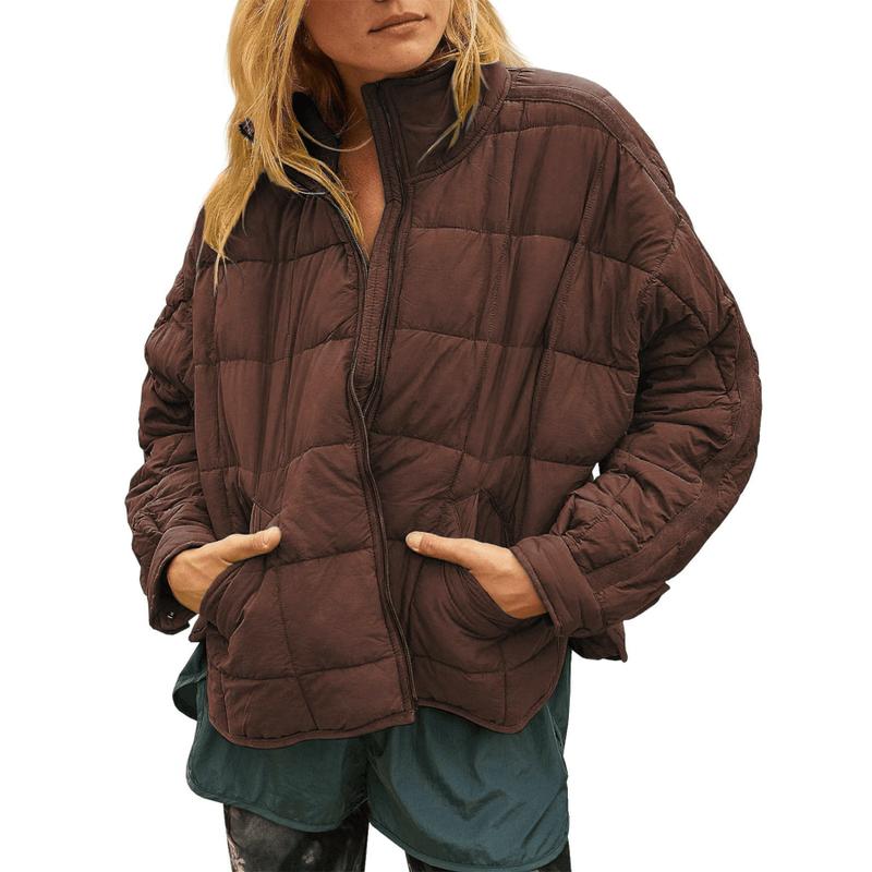 VVZ women's quilted short cotton jacket with zipper and pockets