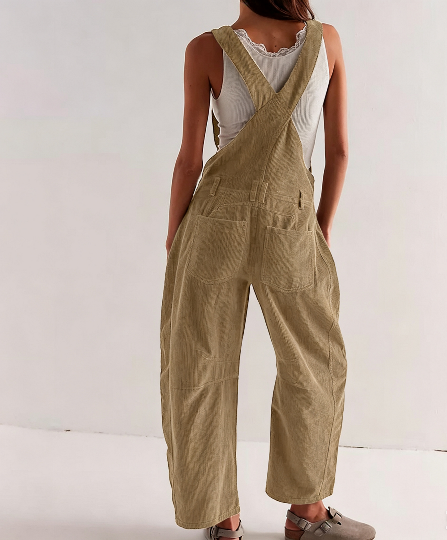 VVZ Loose-fitting corduroy overalls