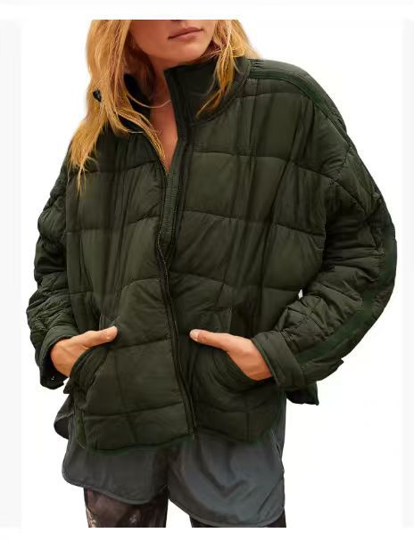 VVZ women's quilted short cotton jacket with zipper and pockets