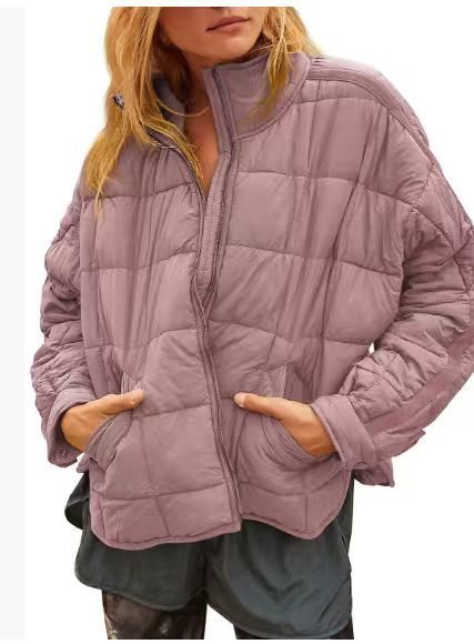 VVZ women's quilted short cotton jacket with zipper and pockets