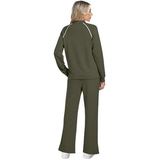 VVZ Women's 2 Piece Lounge Set  Wide Leg Pant Matching Sets
