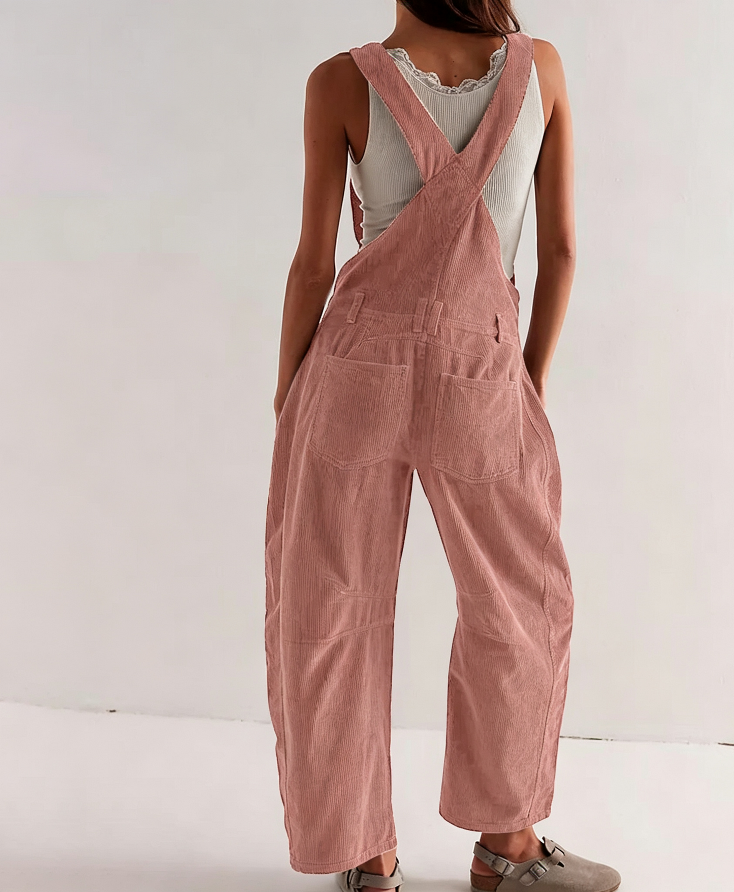 VVZ Loose-fitting corduroy overalls