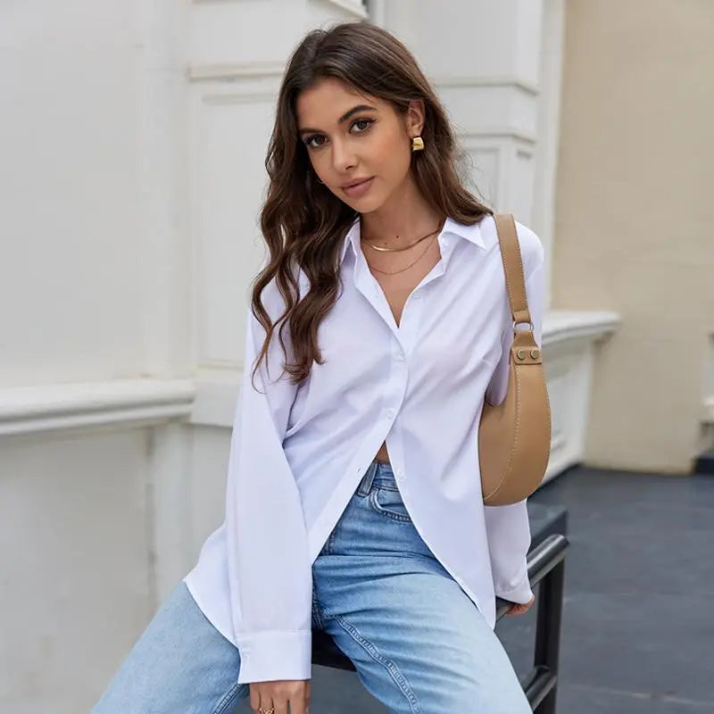 VVZ Women's collared wrinkle-free shirt