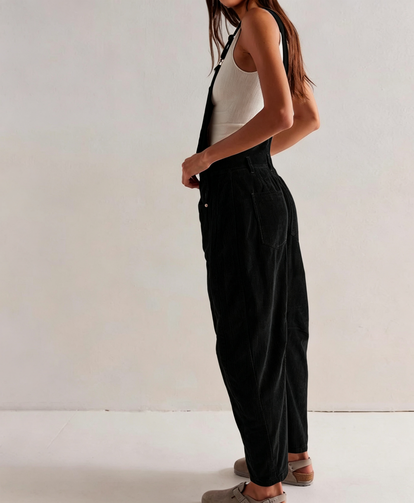VVZ Loose-fitting corduroy overalls