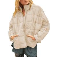 VVZ women's quilted short cotton jacket with zipper and pockets