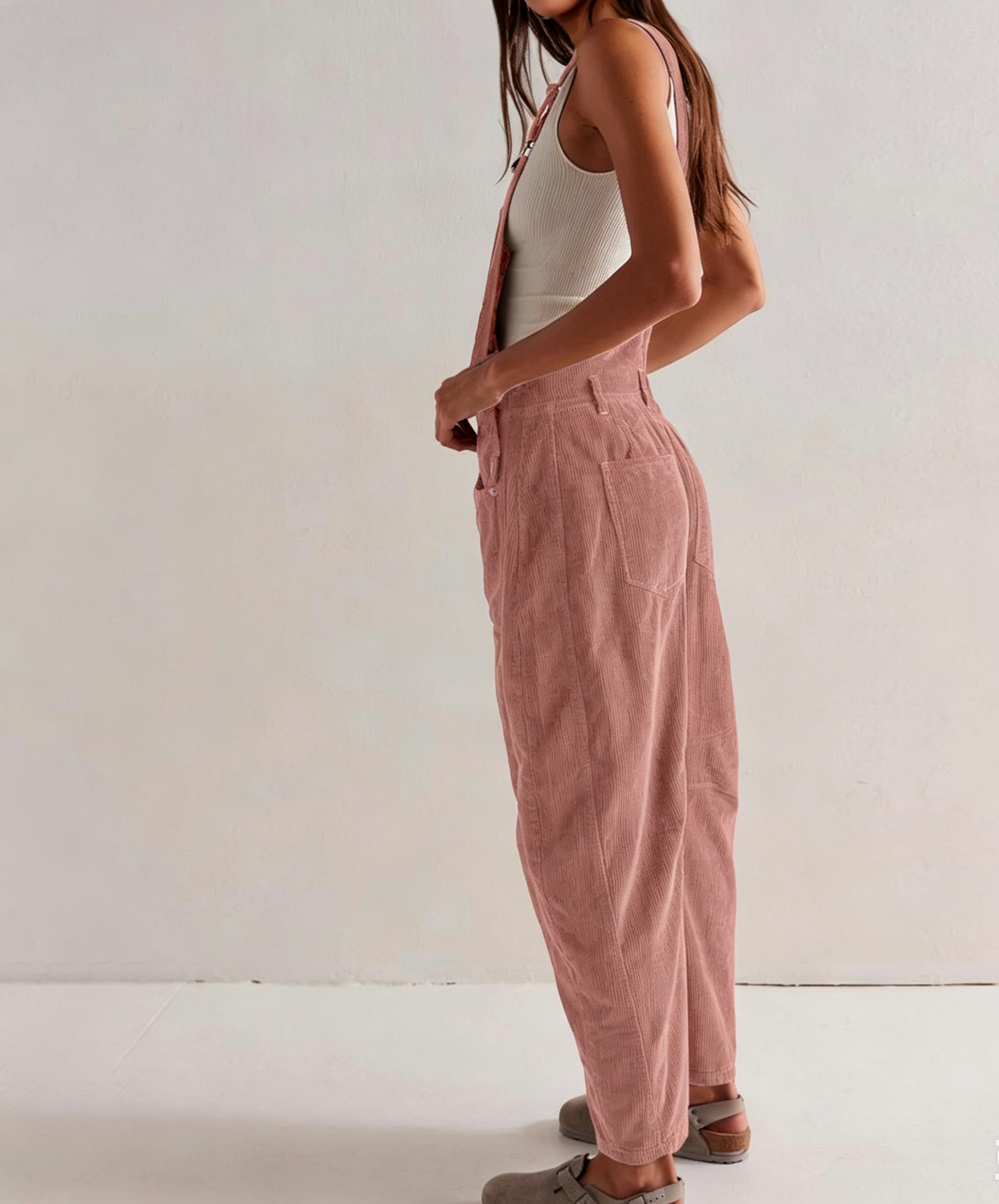 VVZ Loose-fitting corduroy overalls